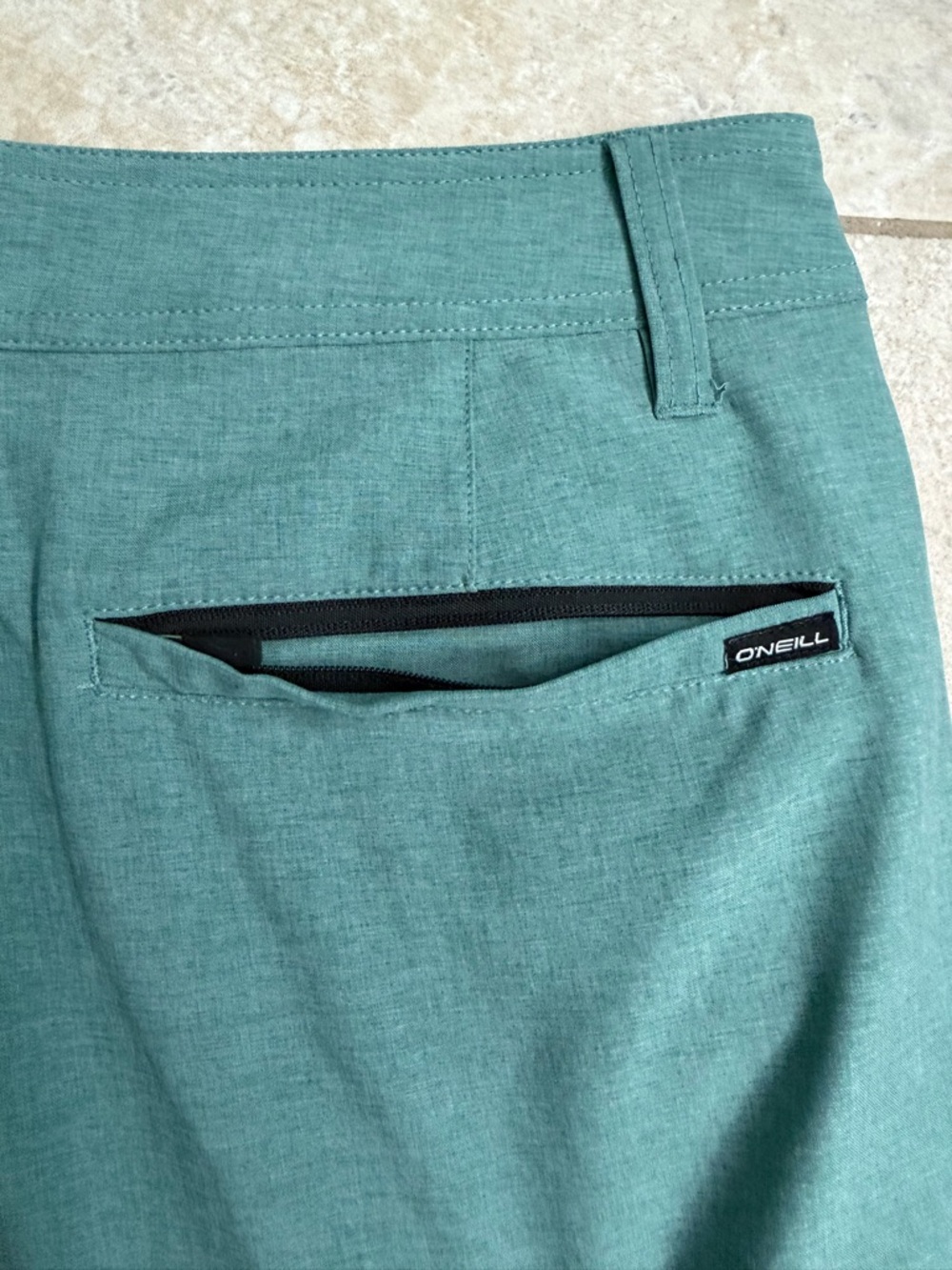 O'Neill Teal Men's Flat Front Hybrid Shorts - Picture 5 of 7